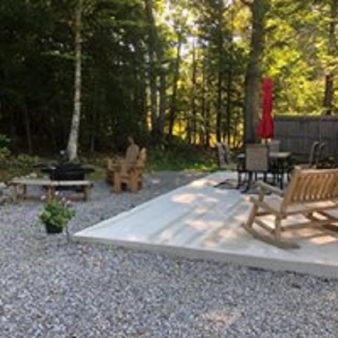 Deluxe Cabin patio view