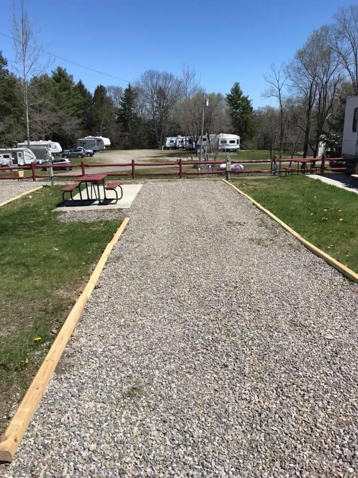 Site 32 is another 30 amp patio back in. These sites are on the cozy size but offer ample room to enjoy.