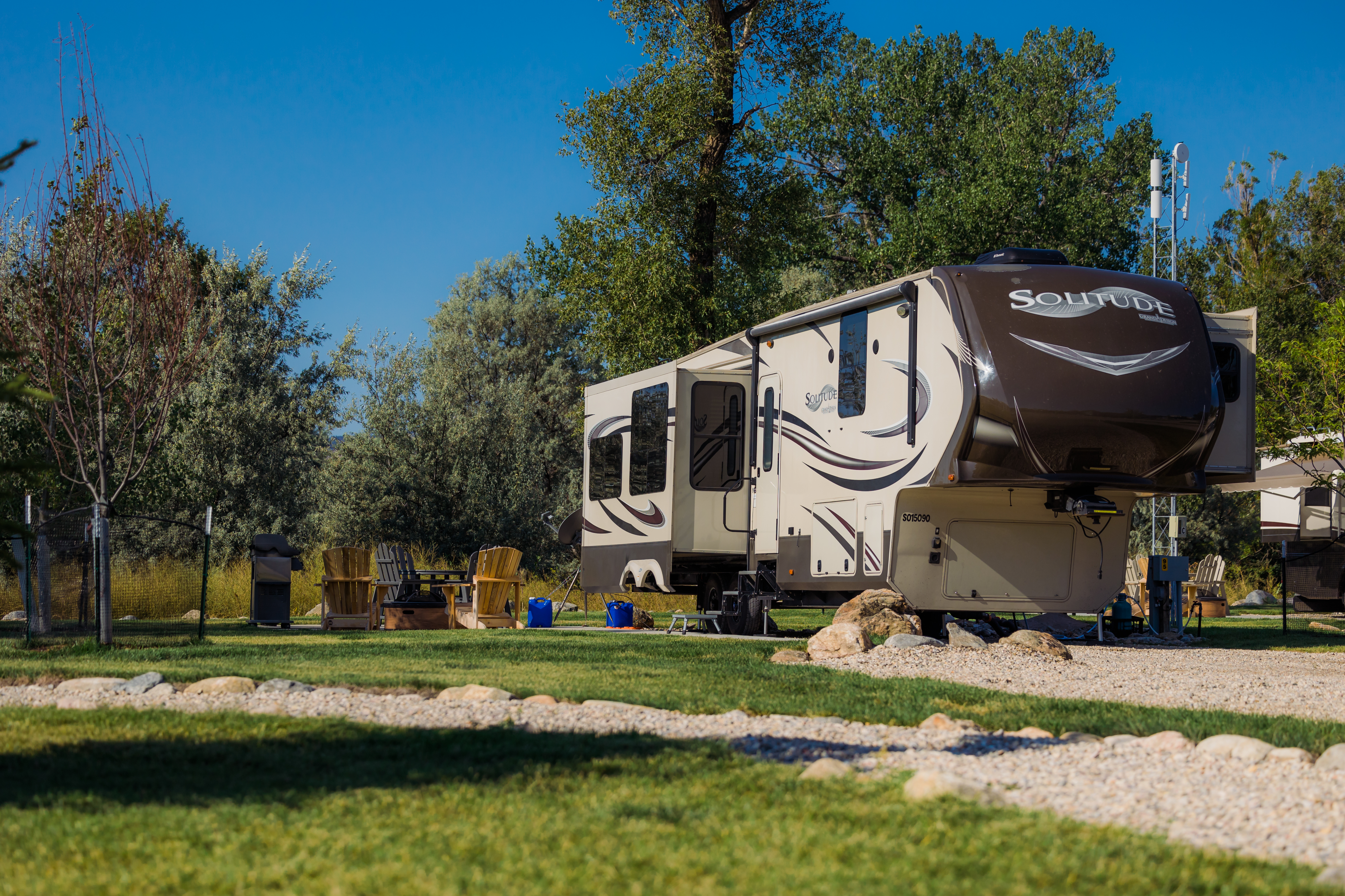 Site 95 Clear Creek Back-in KOA Patio