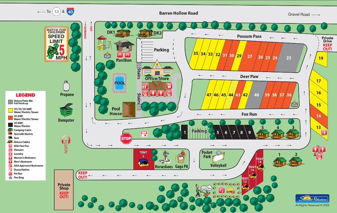 Campground Site Map