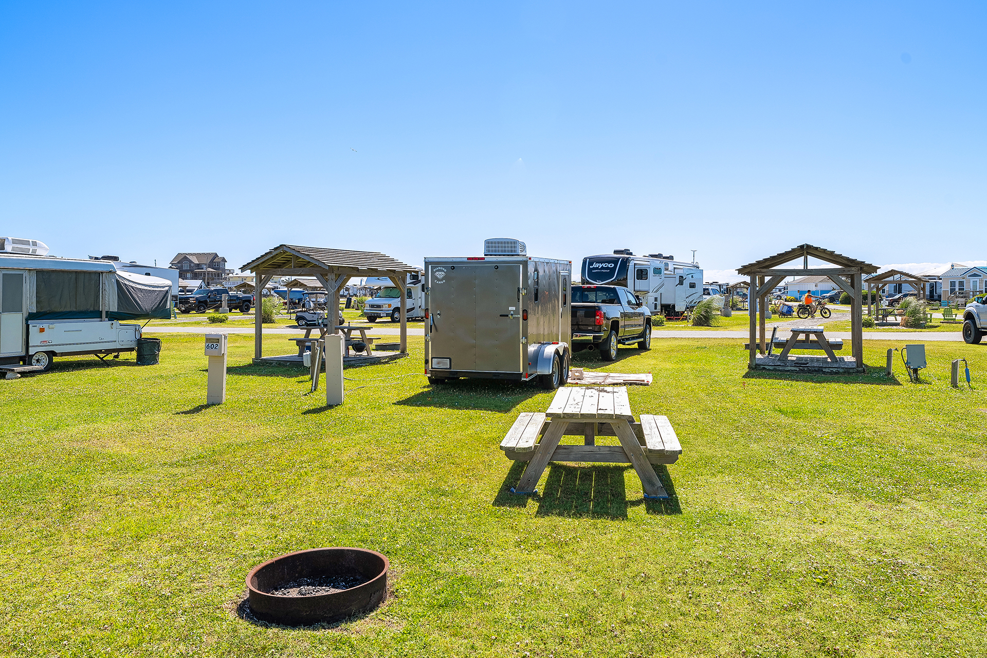 RV 602, Back-In 30/20 AMPS Water + Electric, Near Bathhouse