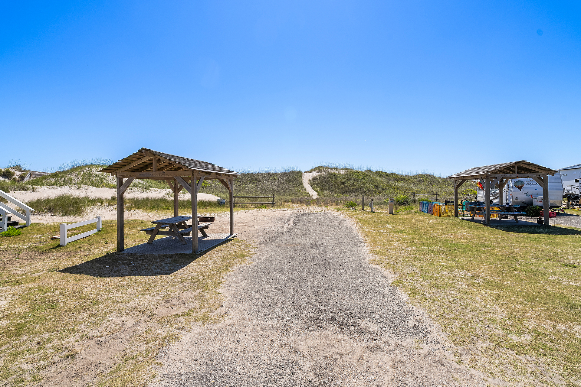 RV 101, Back-In 50/30 AMPS FHU with Shade Shelter, Dunes