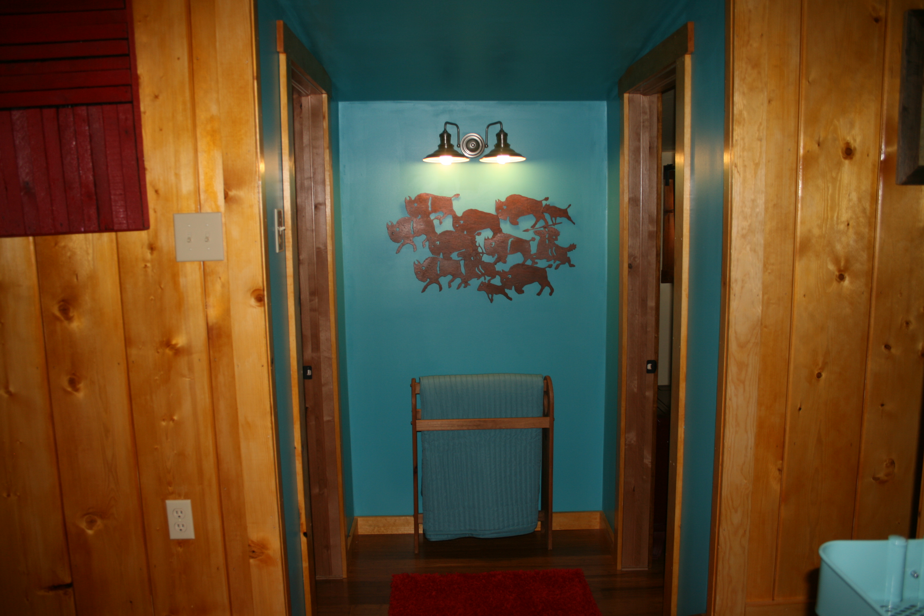 Hallway to the 2 separate bedrooms from living area