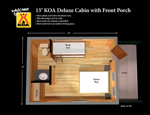 Floor Plan Cabin with 1/2 bath