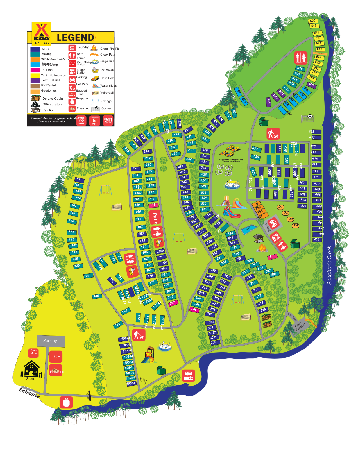 Campground Site Map