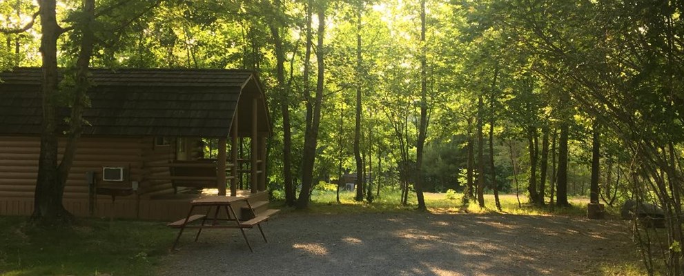 Shaded 1 Room Cabin G
Sleeps 4