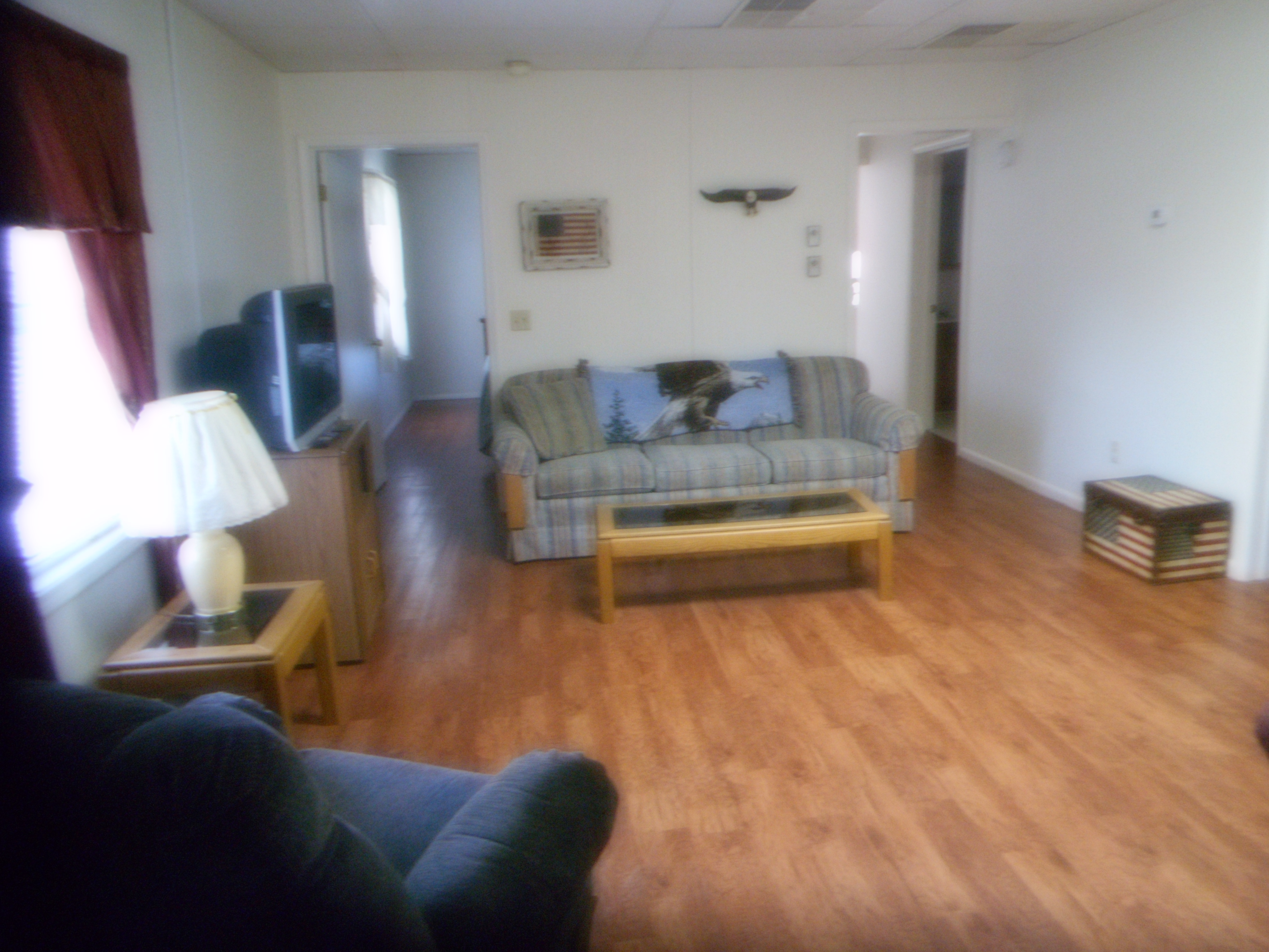 stepping into the living room of the eagle nest
