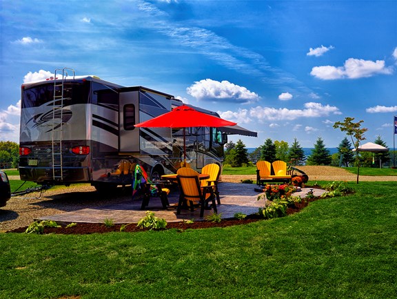 full hookup patio sites