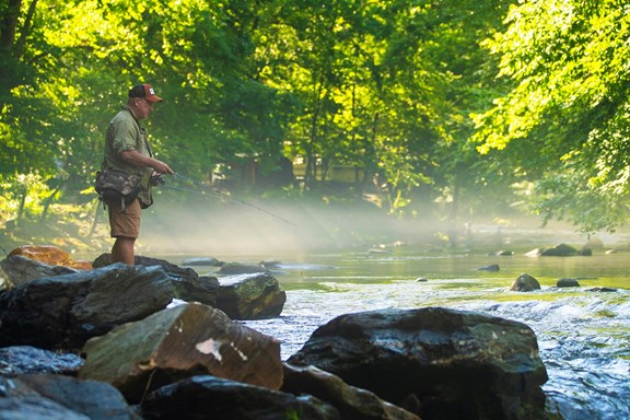 Cherokee KOA Featuring Trout Fishing