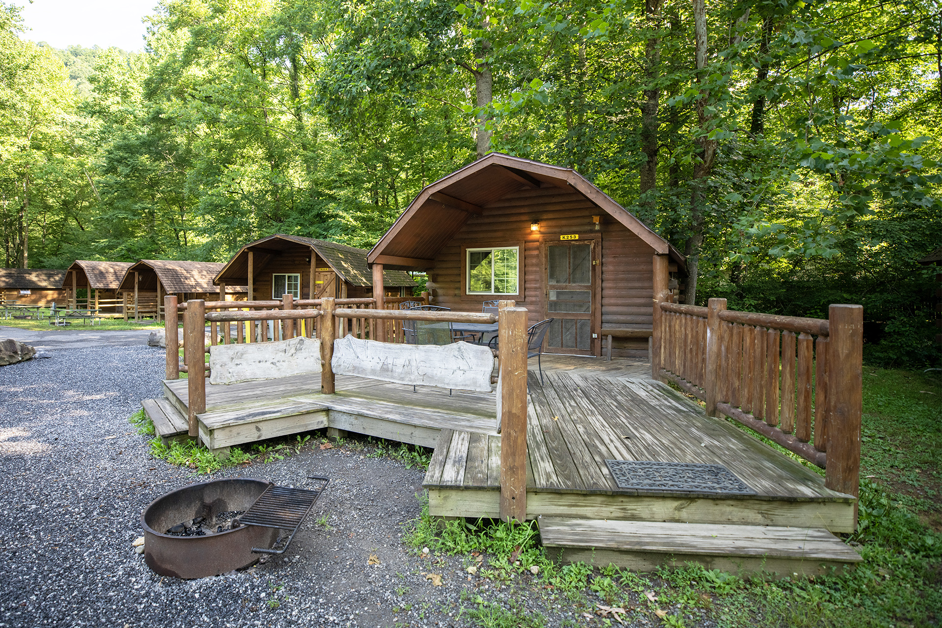CC253 - Camping Cabin, 2 Room with Upgraded Deck on Creek