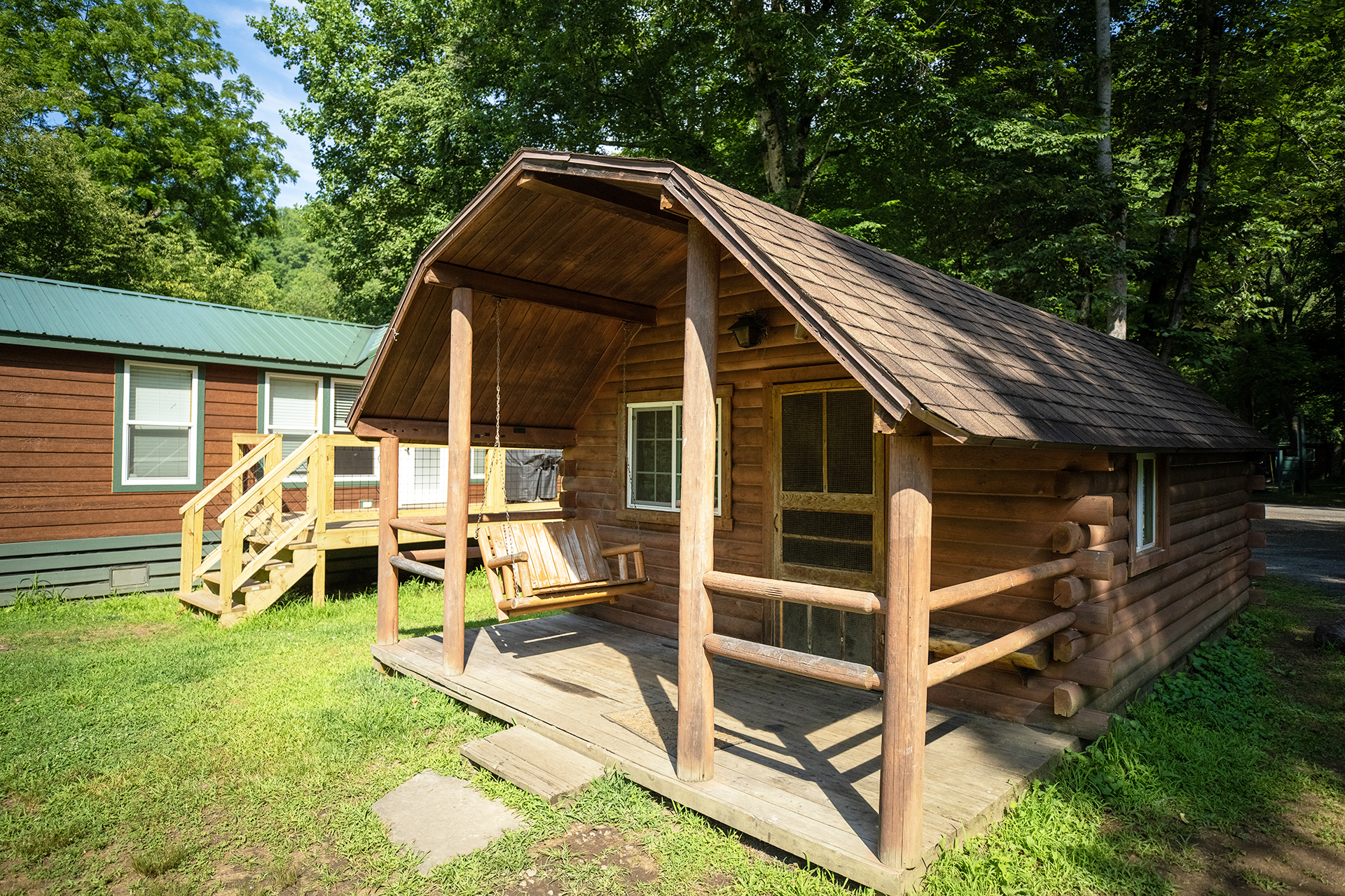 CC253 - Camping Cabin, 2 Room with Upgraded Deck on Creek