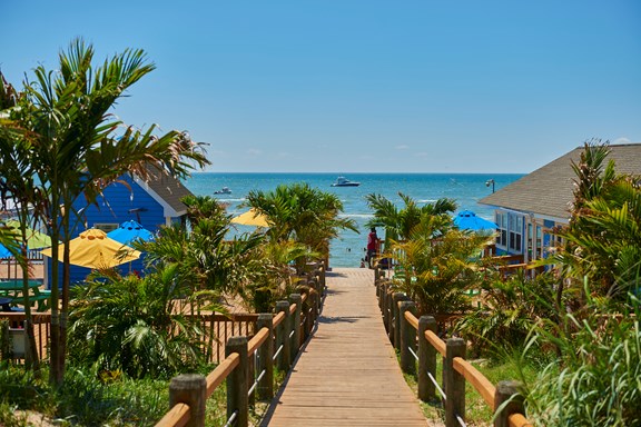 Take a relaxing stroll down to the beach at Chesapeake Bay KOA!
