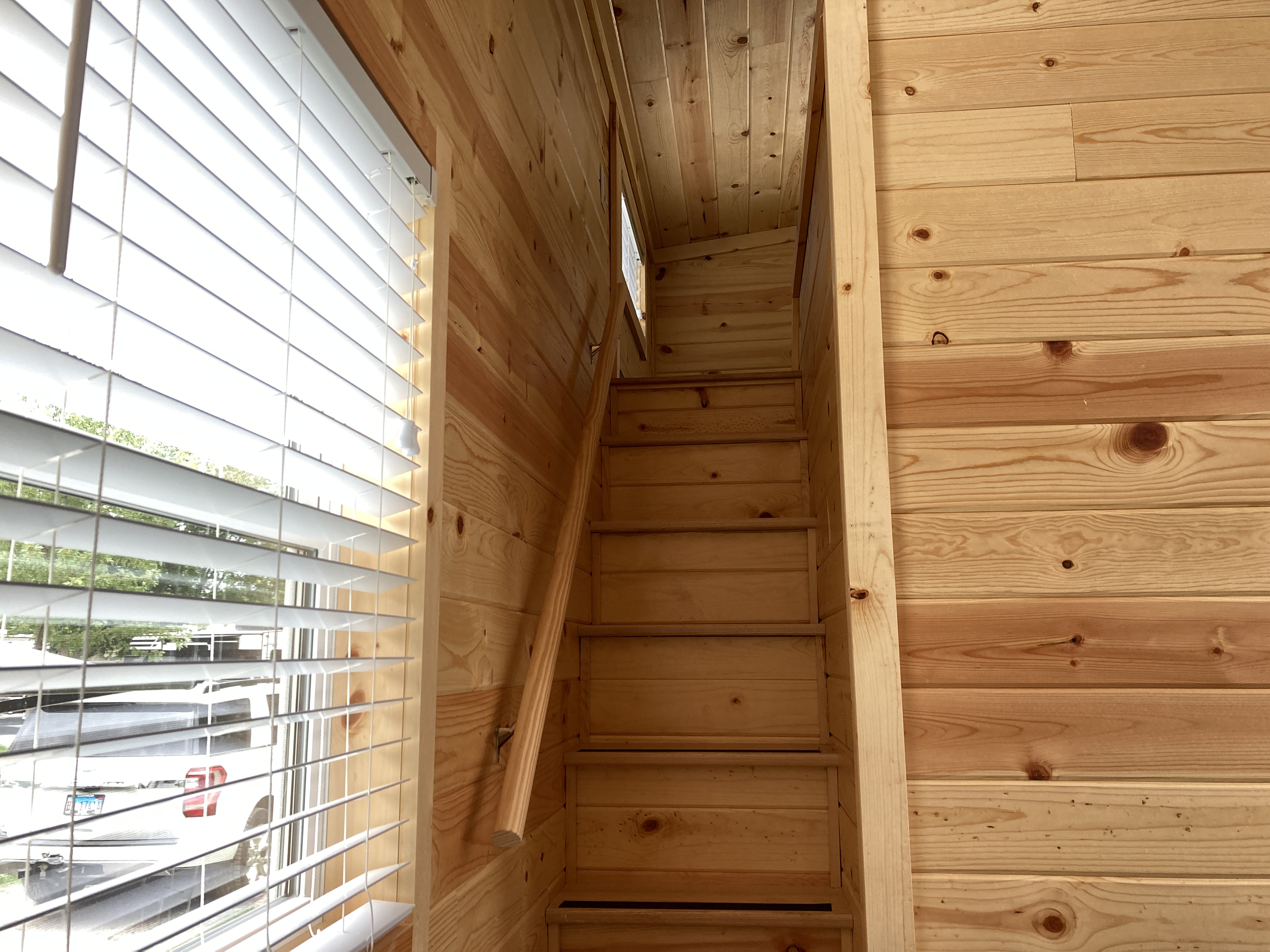 Stairs up to Loft in Deluxe Cabin
