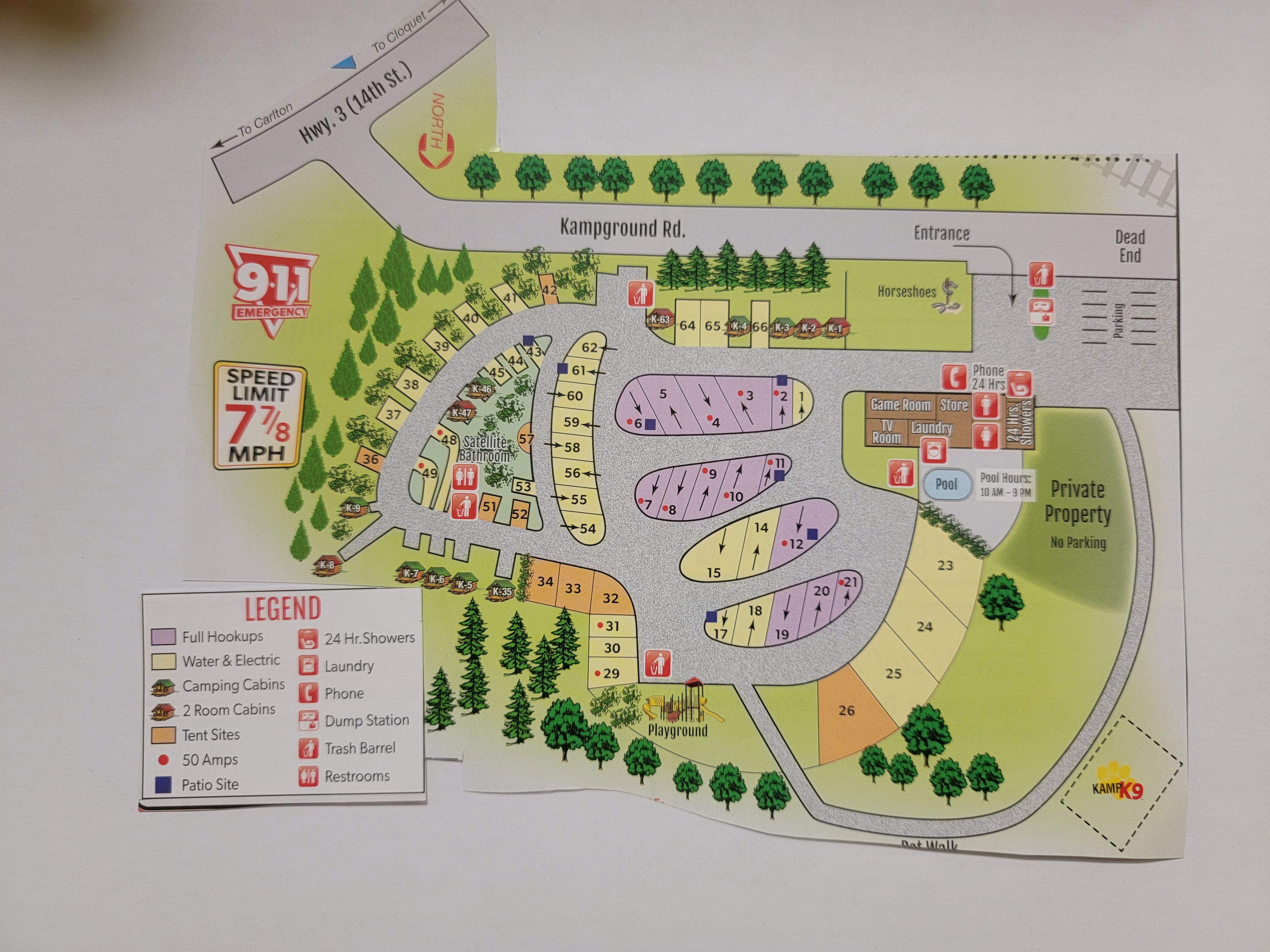Campground Site Map