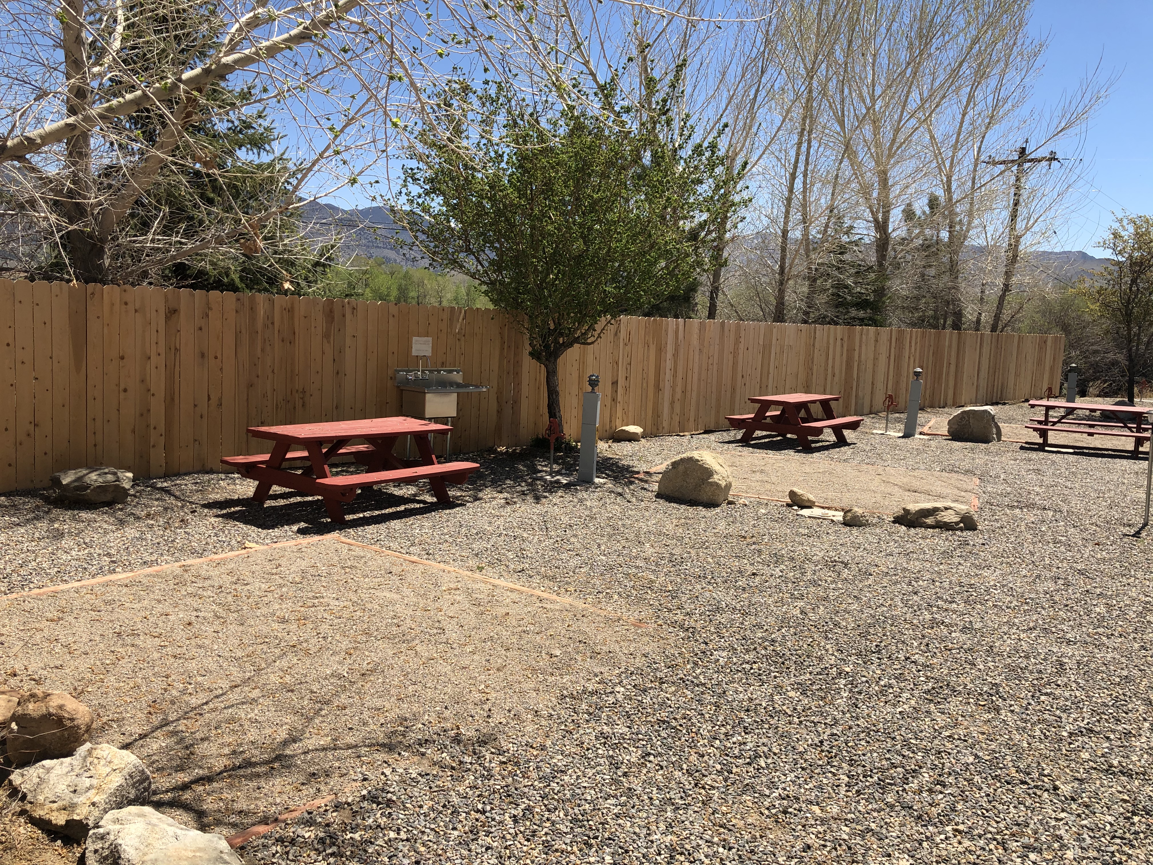 Tent sites with fence