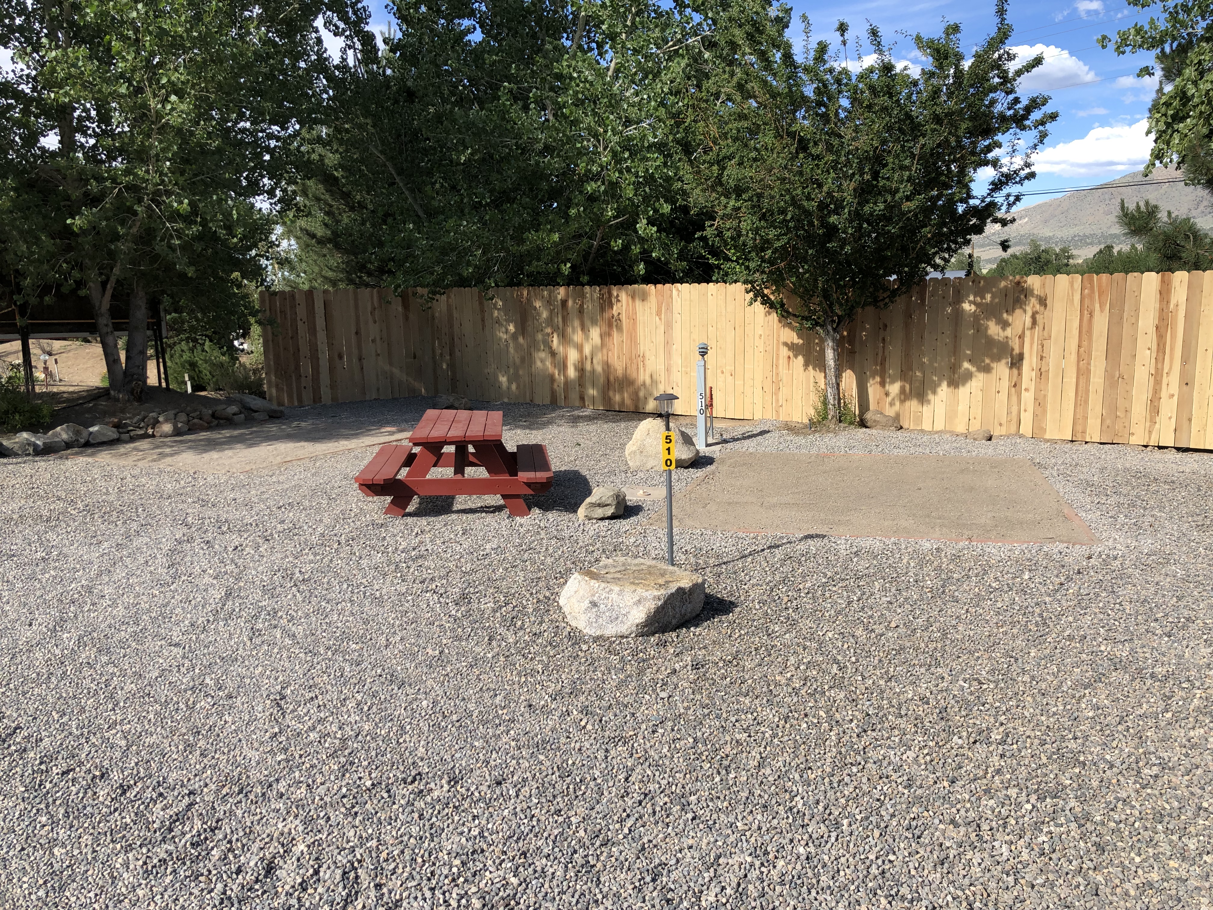 Tent site Fence