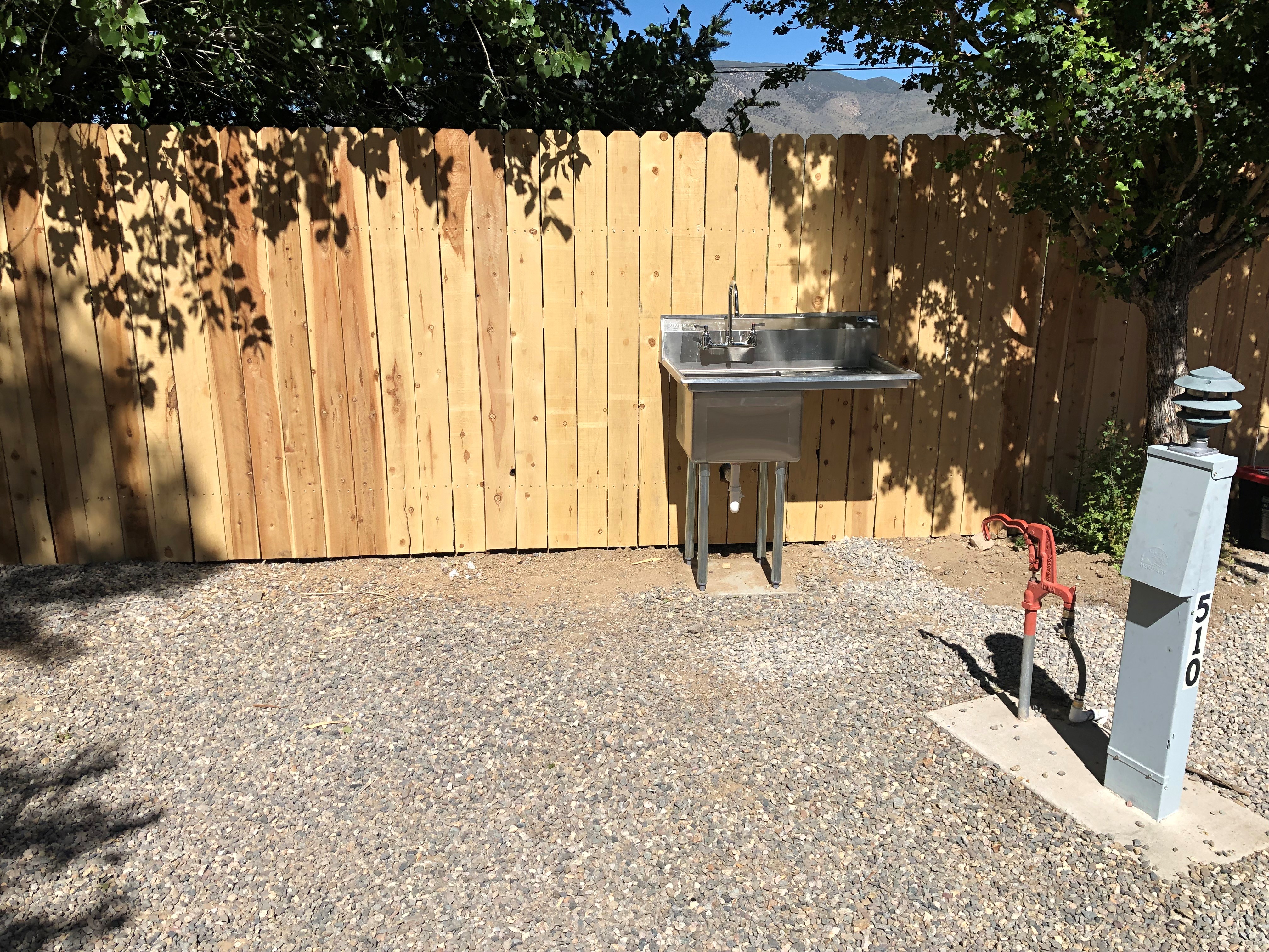Tent site sink