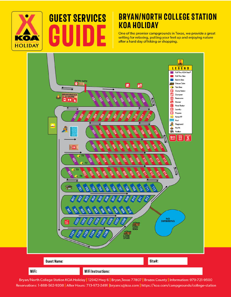 Campground Site Map
