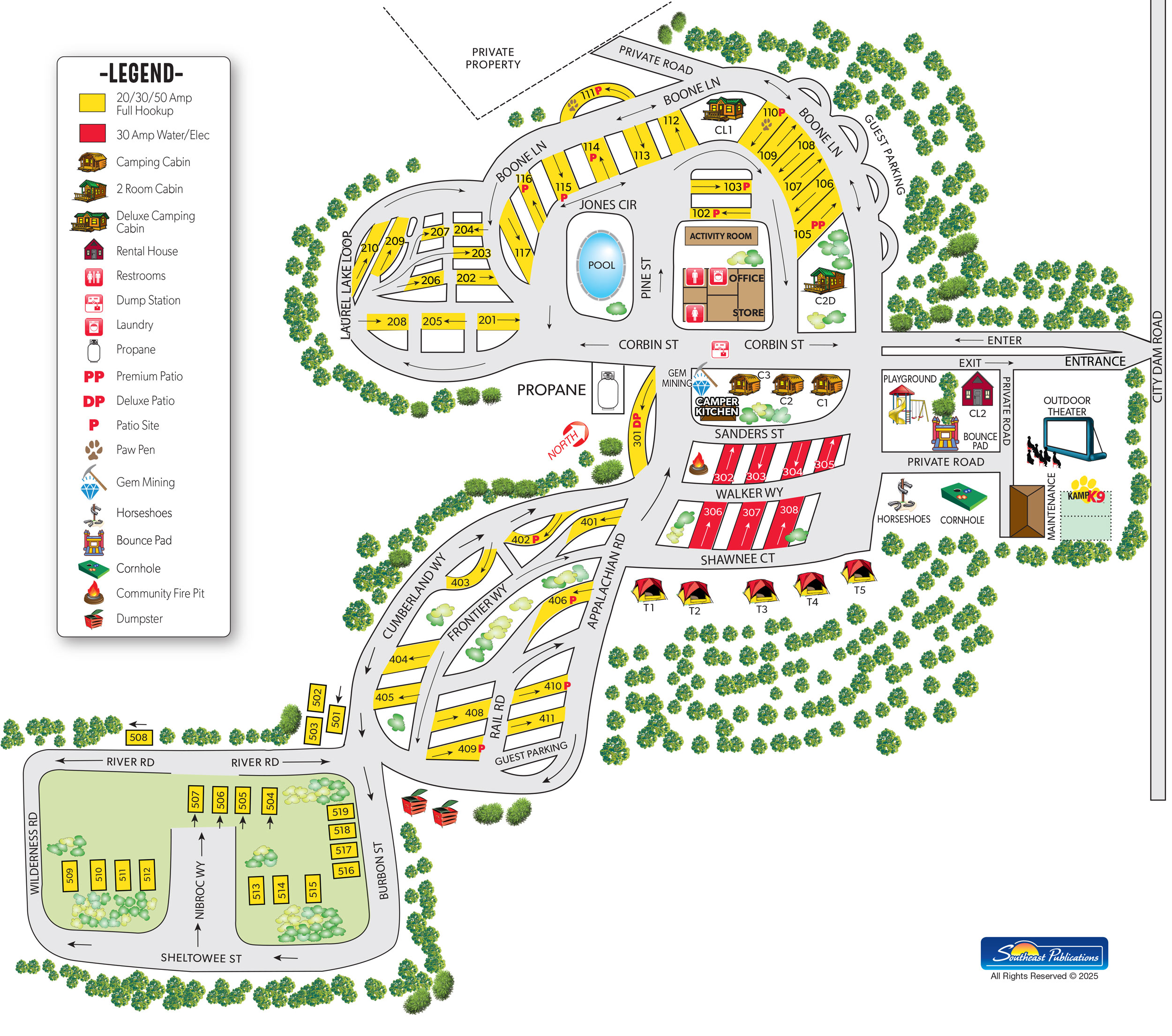 Campground Site Map