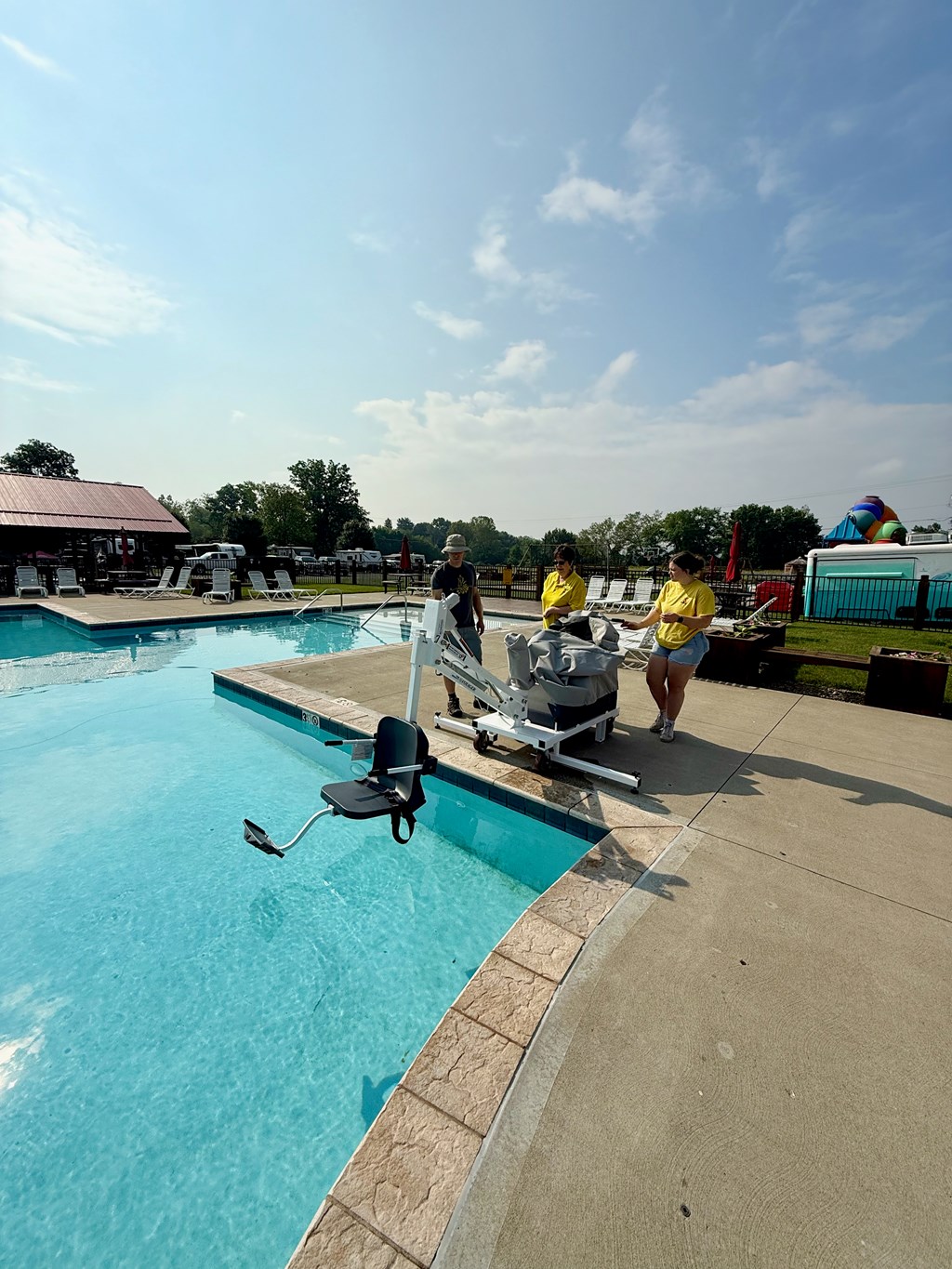 Accessible Swimming Experience at Coshocton KOA