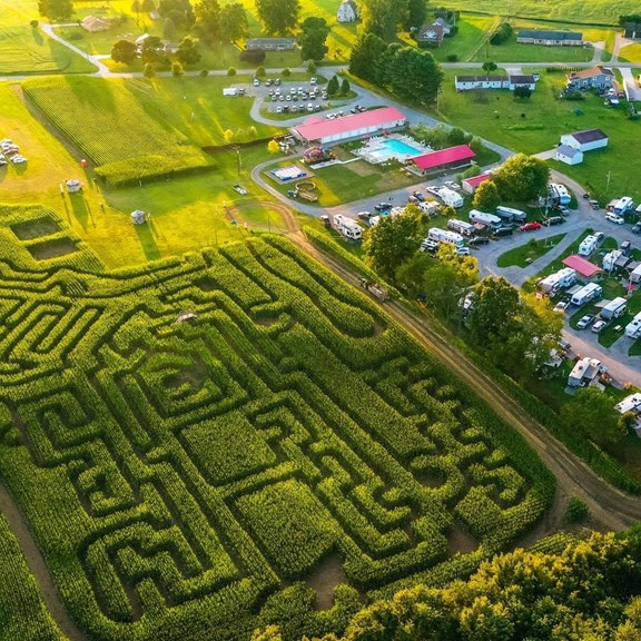 Coshocton KOA Holiday - Aerial Photo