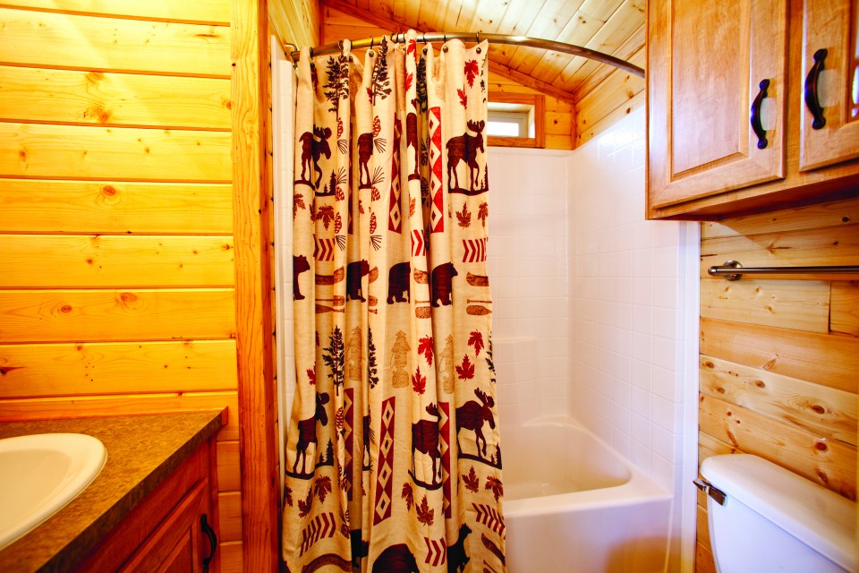 bathroom of deluxe cabin