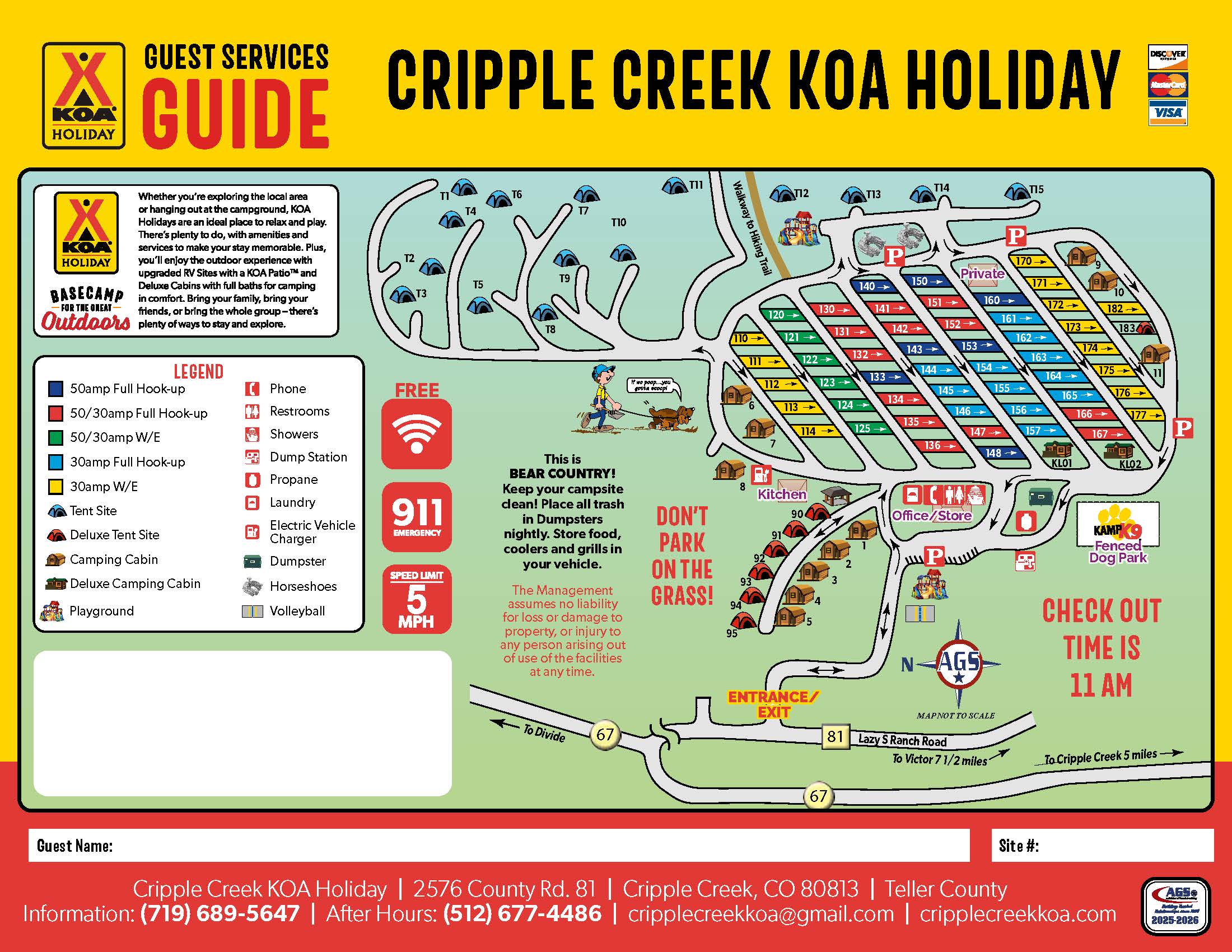 Campground Site Map