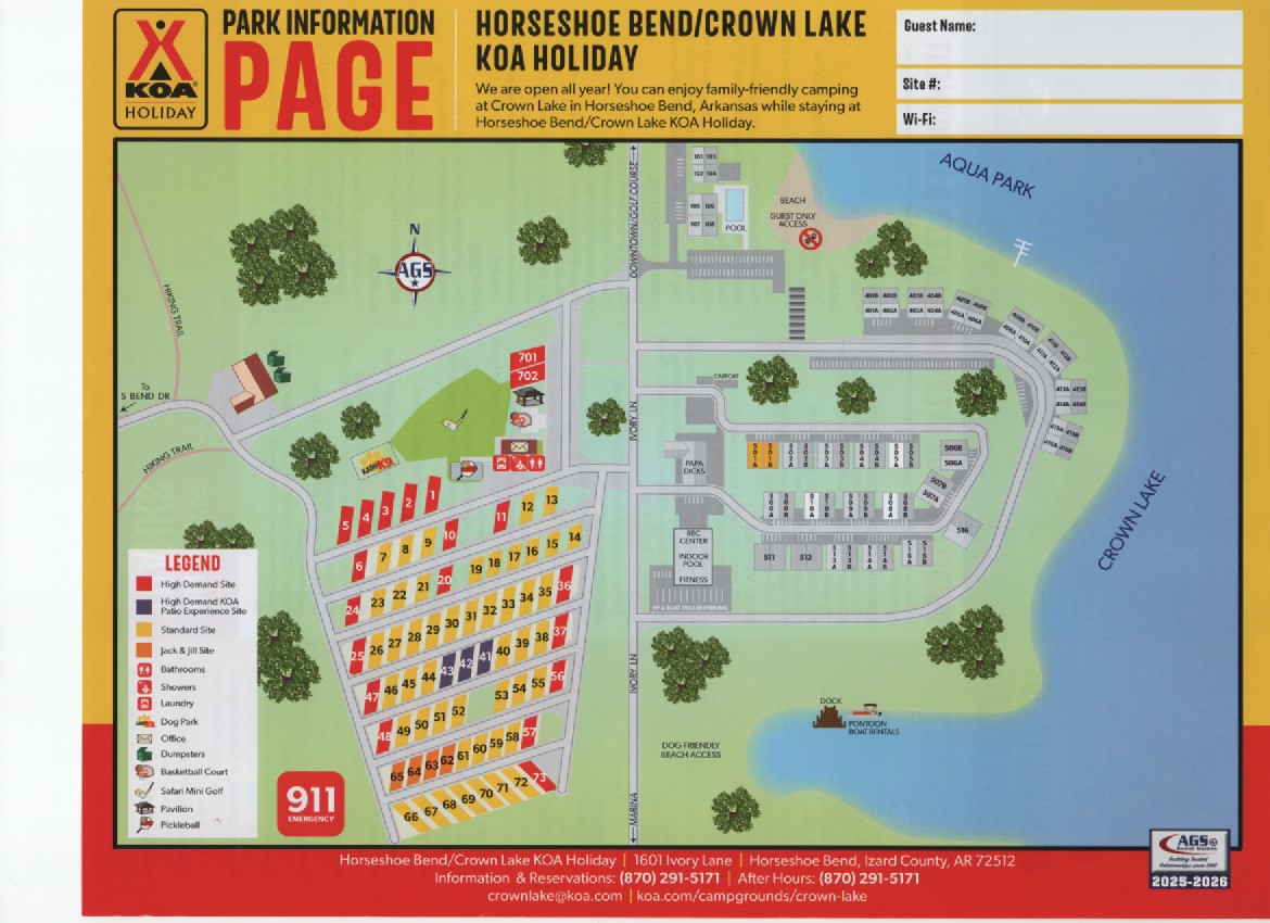 Campground Site Map