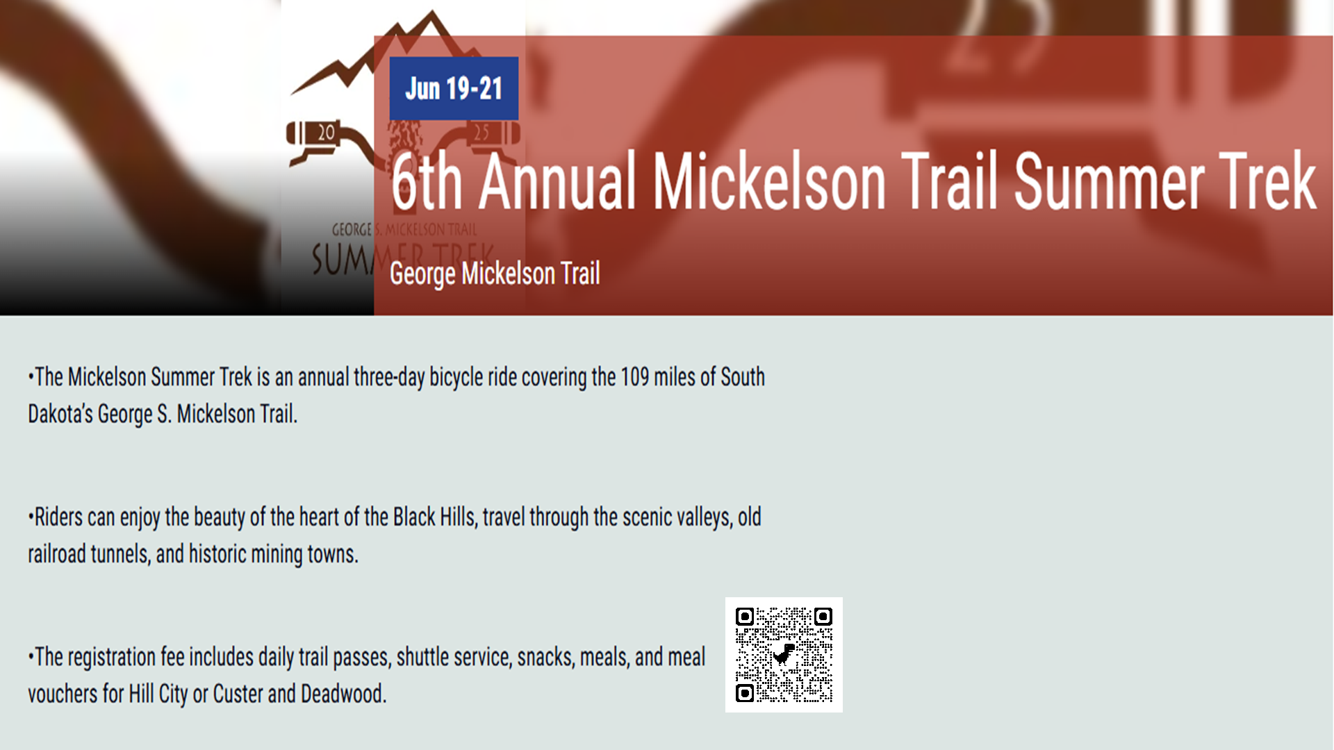 6th Annual Mickelson Trail Summer Trek Photo
