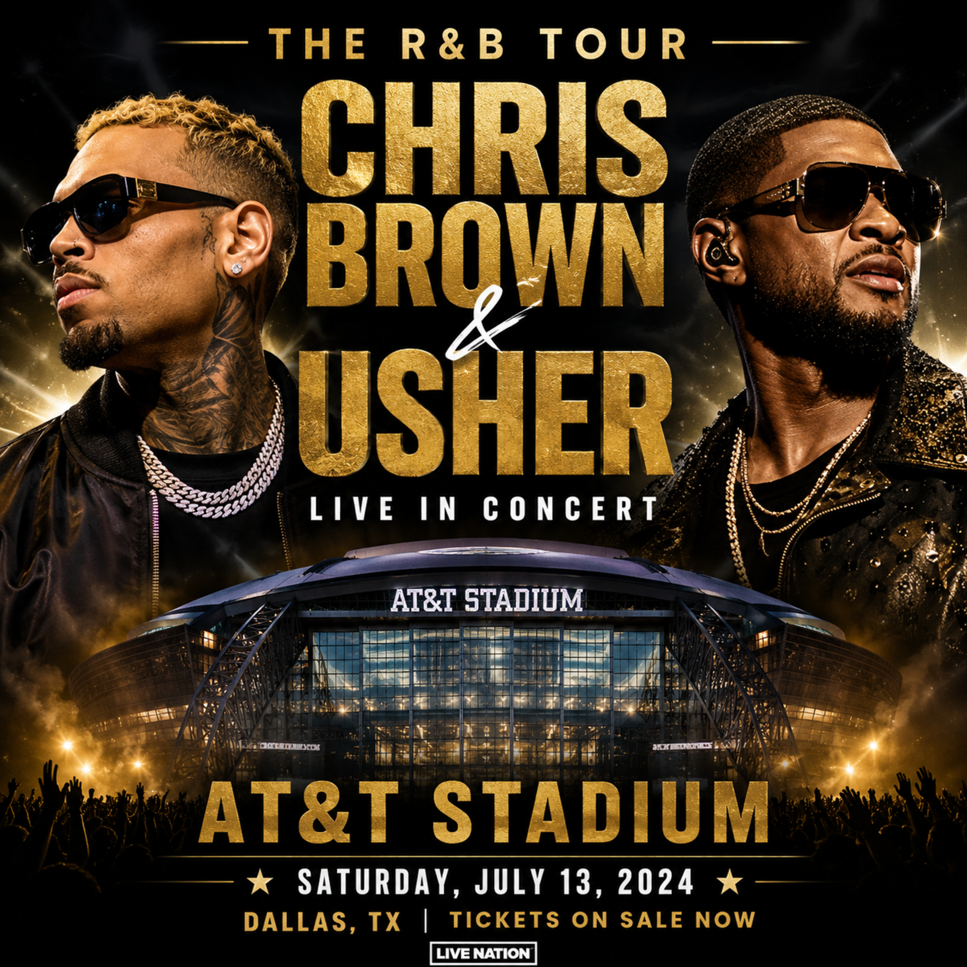 AT&T STadium The R&B Tour: Chris Brown & Usher Photo