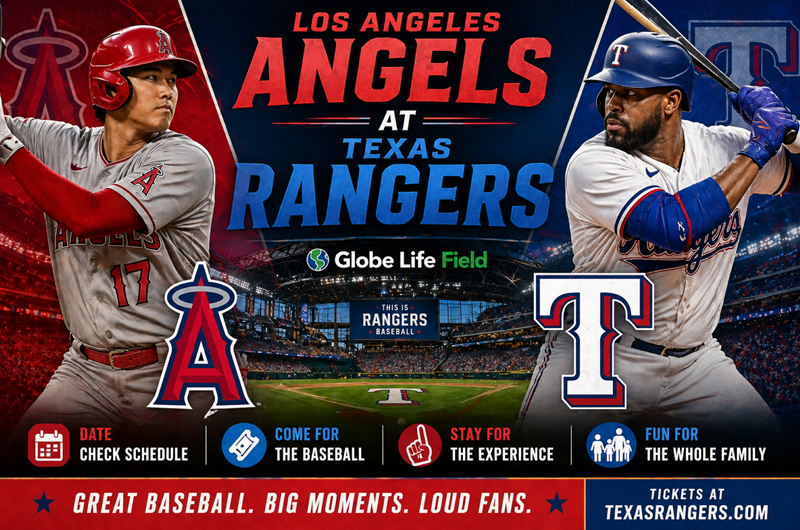 Los Angeles Angels at Texas Rangers Photo