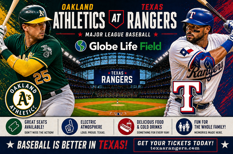 Oakland Athletics at Texas Rangers Photo