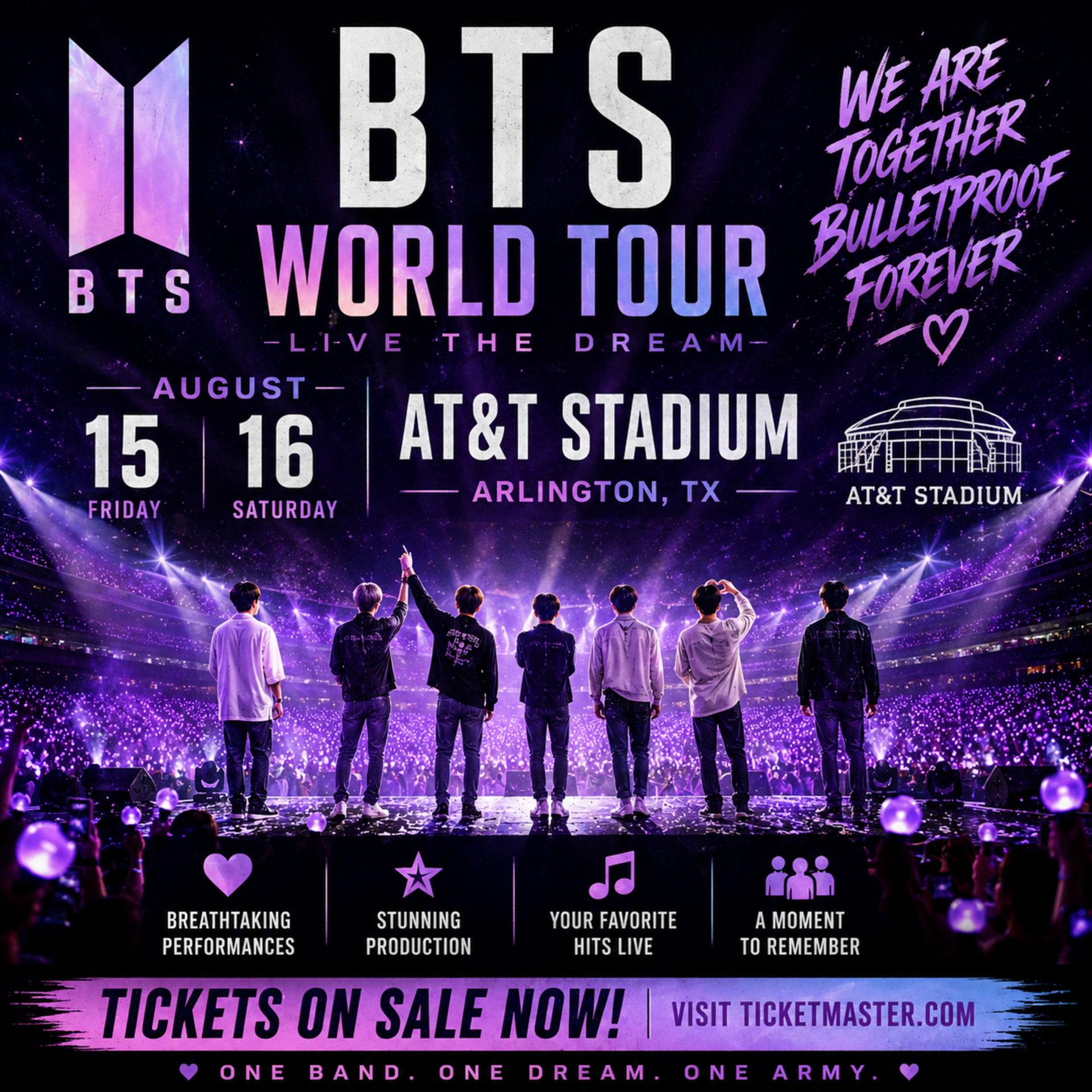 BTS World Tour – AT&T Stadium Photo