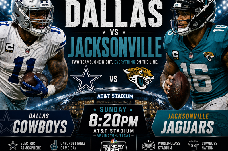 Dallas VS Jacksonville AT&T Stadium 8:20pm Photo