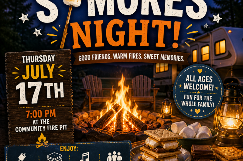 Campfire S'mores Social Photo