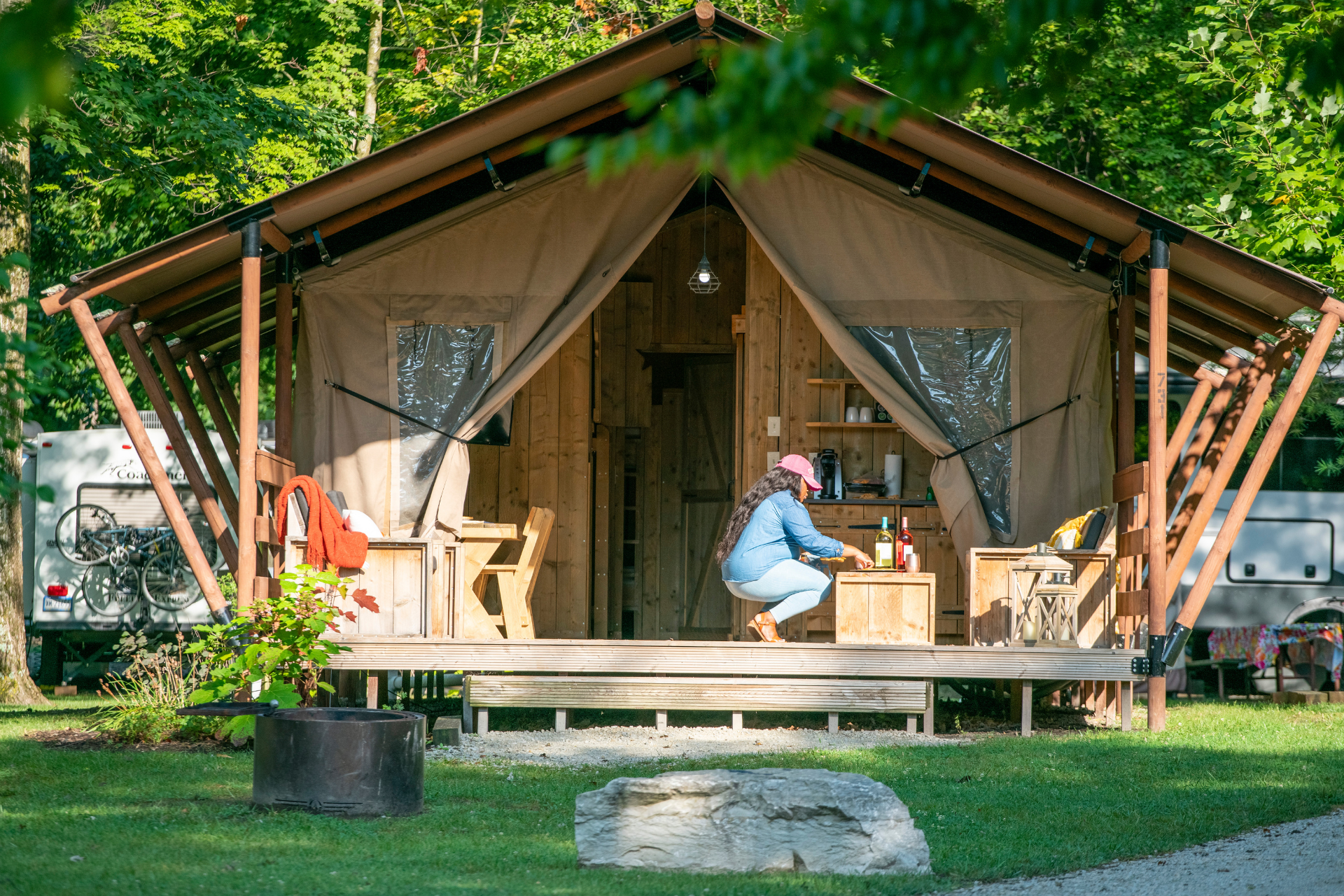 Glamping Tent Porch