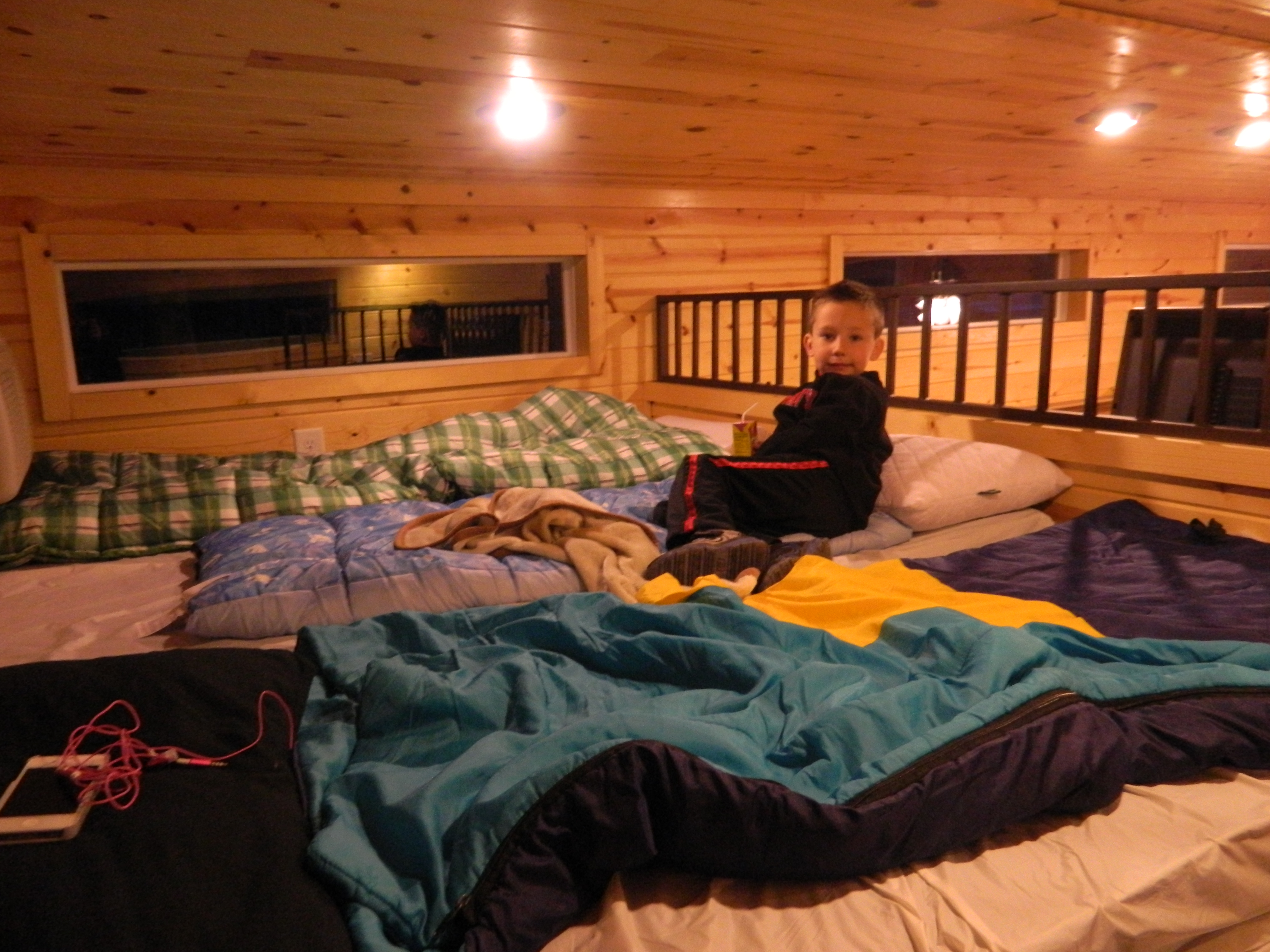 Kids L.O.V.E. the loft and there is plenty of room to sleep 3 up there!