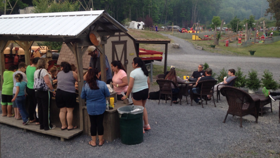Seating area at Delaware Water Gap Mining