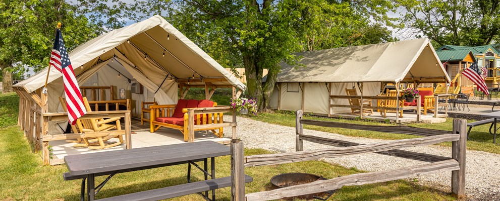 Luxurious camping in our Glamping Tents