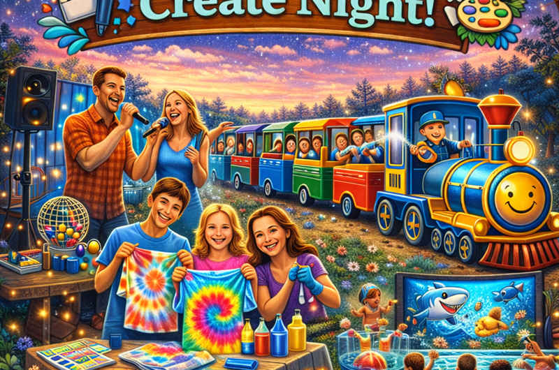 Splash, Sing & Create Night Photo
