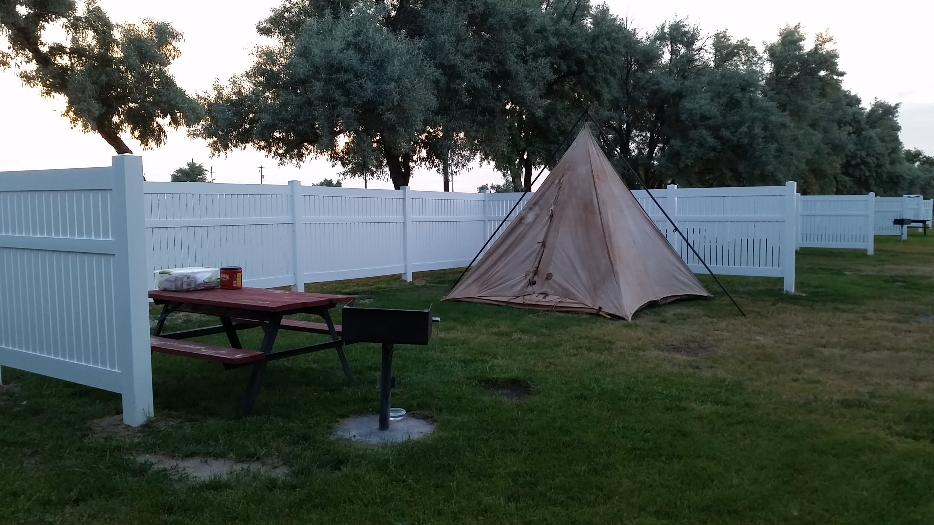 Come have privacy on three sides while tenting large enough to set out chairs and conditions permitting a campfire.