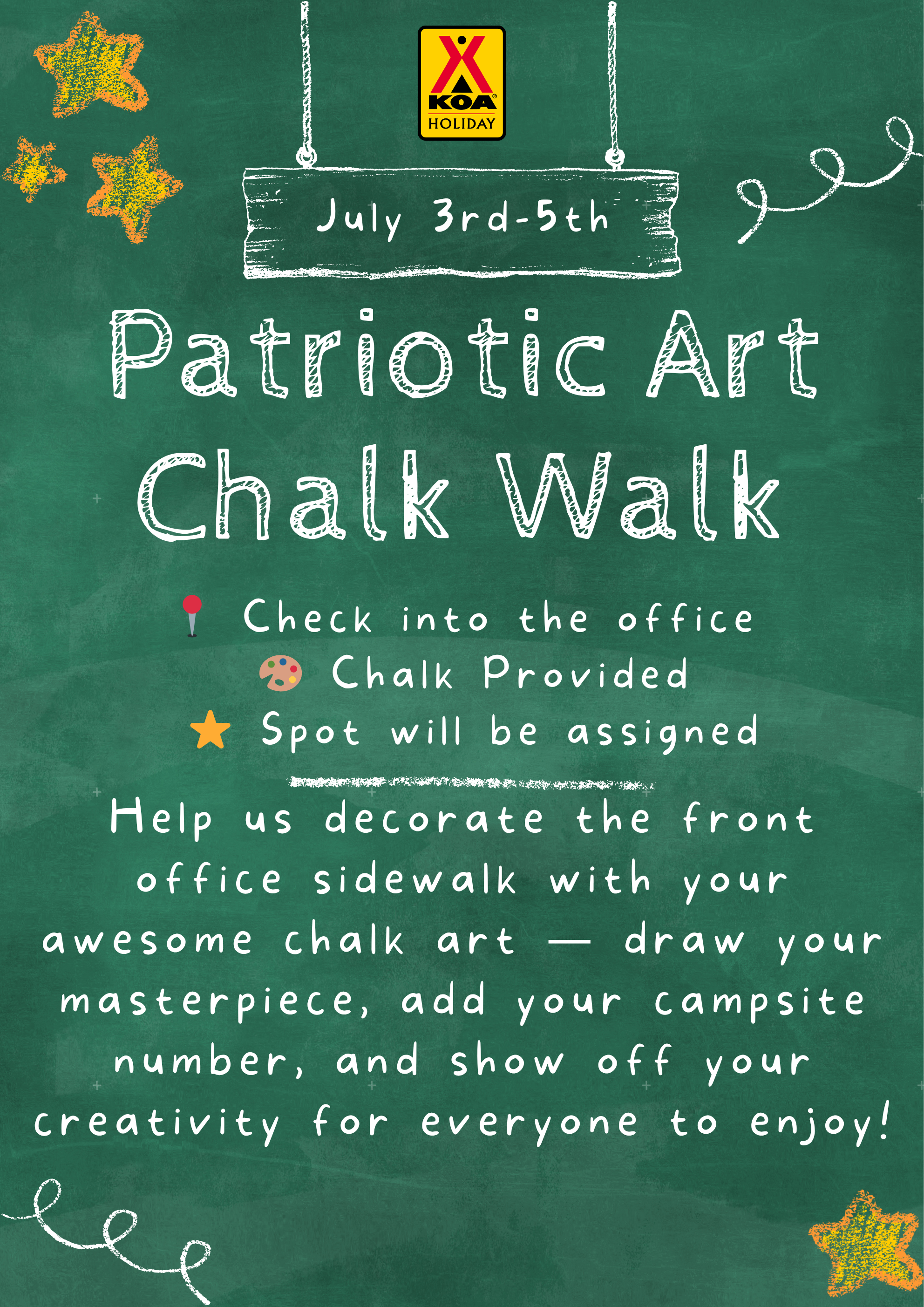 Patriotic Chalk Art Walk Photo
