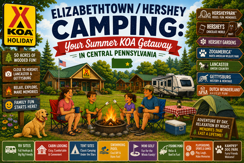 Elizabethtown / Hershey Camping: Your Summer KOA Getaway