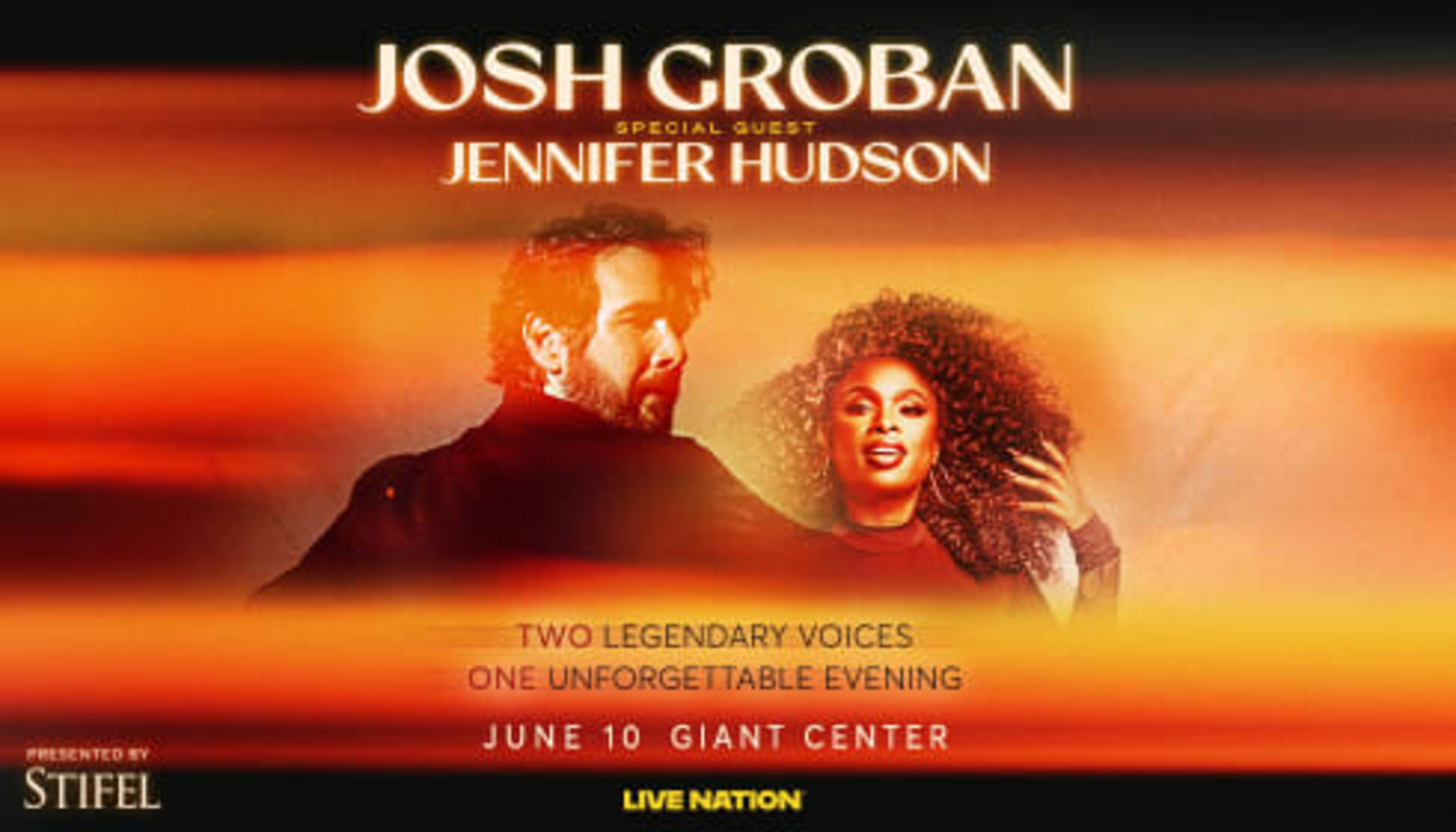 Josh Groban with Jennifer Hudson Photo