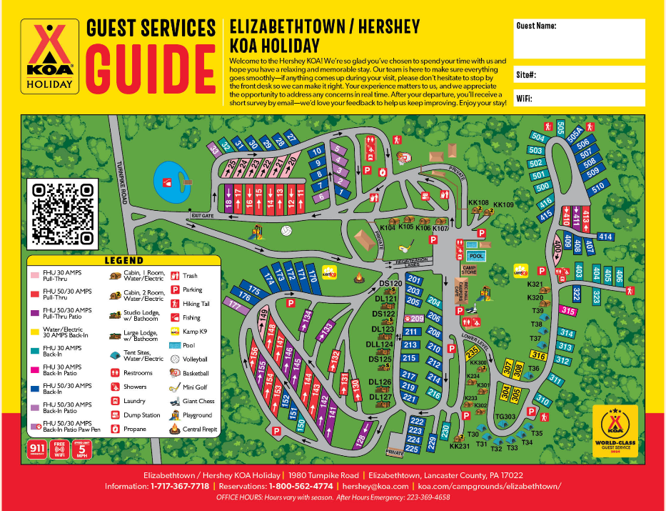 Campground Site Map