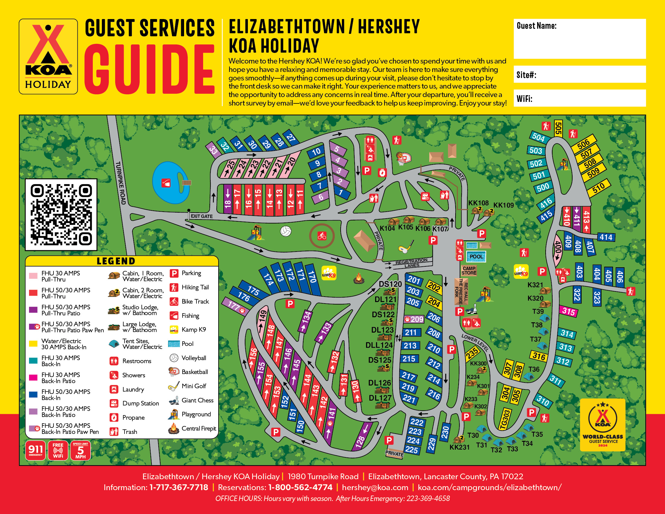 Campground Site Map