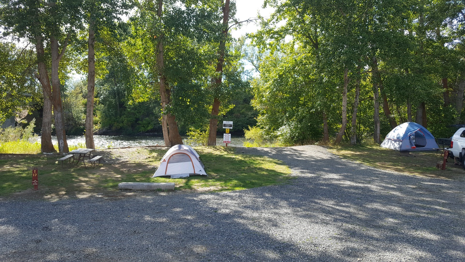 KOA Tent Site 17 by Boat Launch
