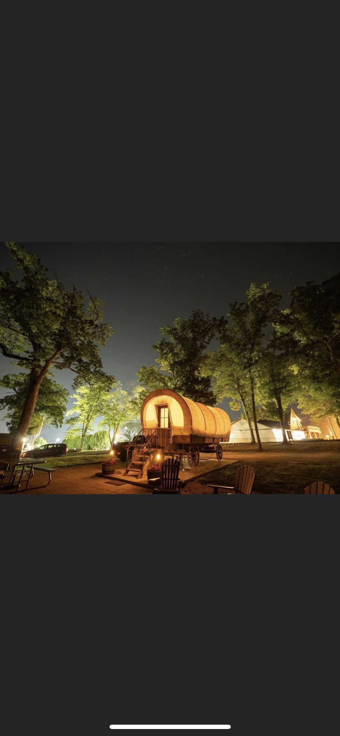 Authentic canvas covered wagons!