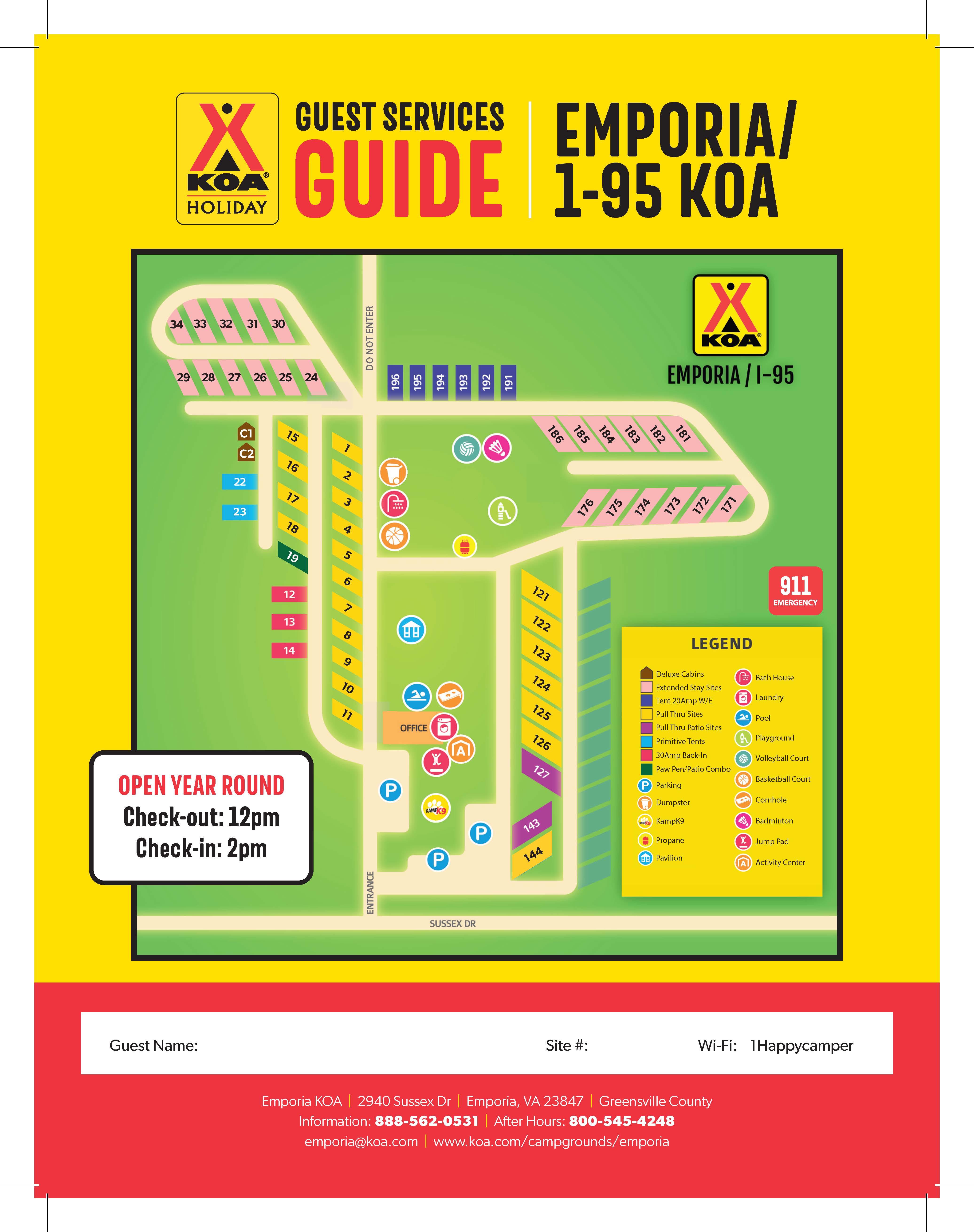 Campground Site Map