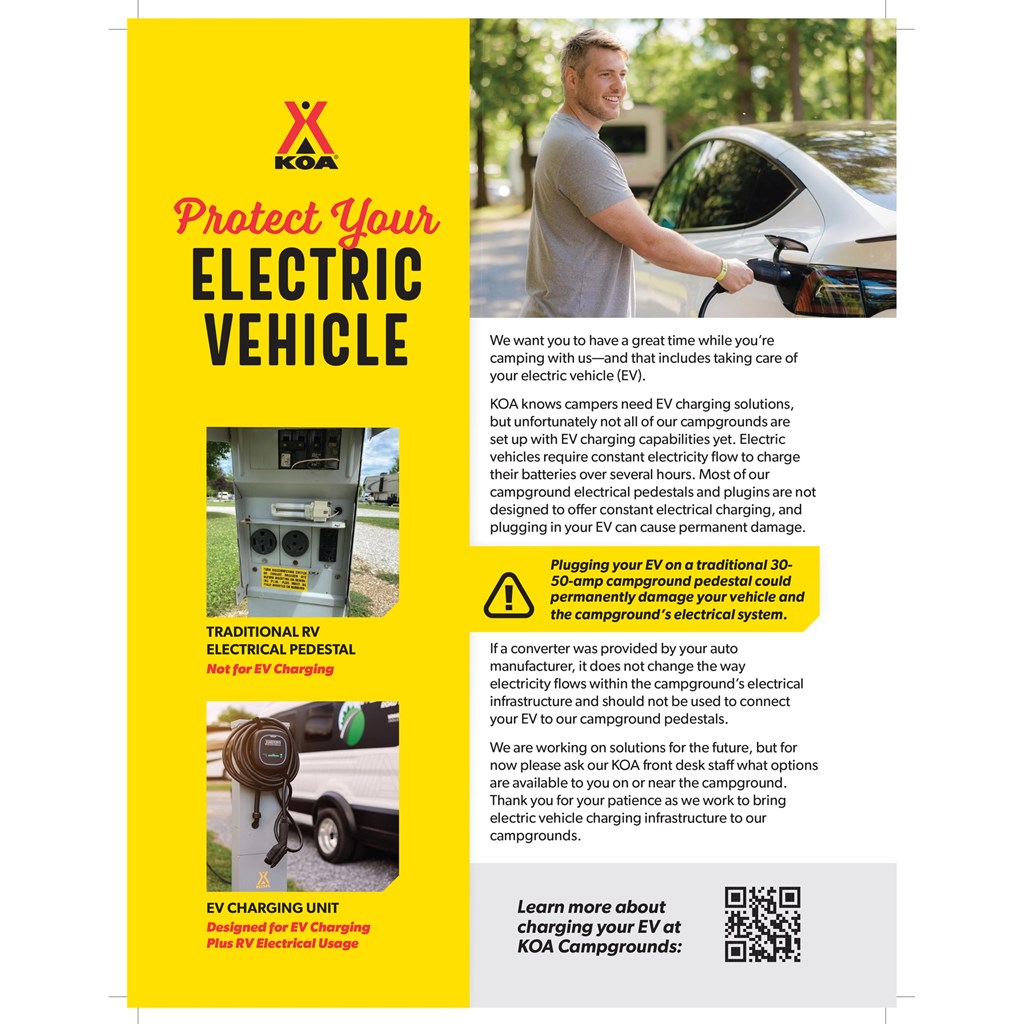 Electric Vehicle Charging at Erie KOA